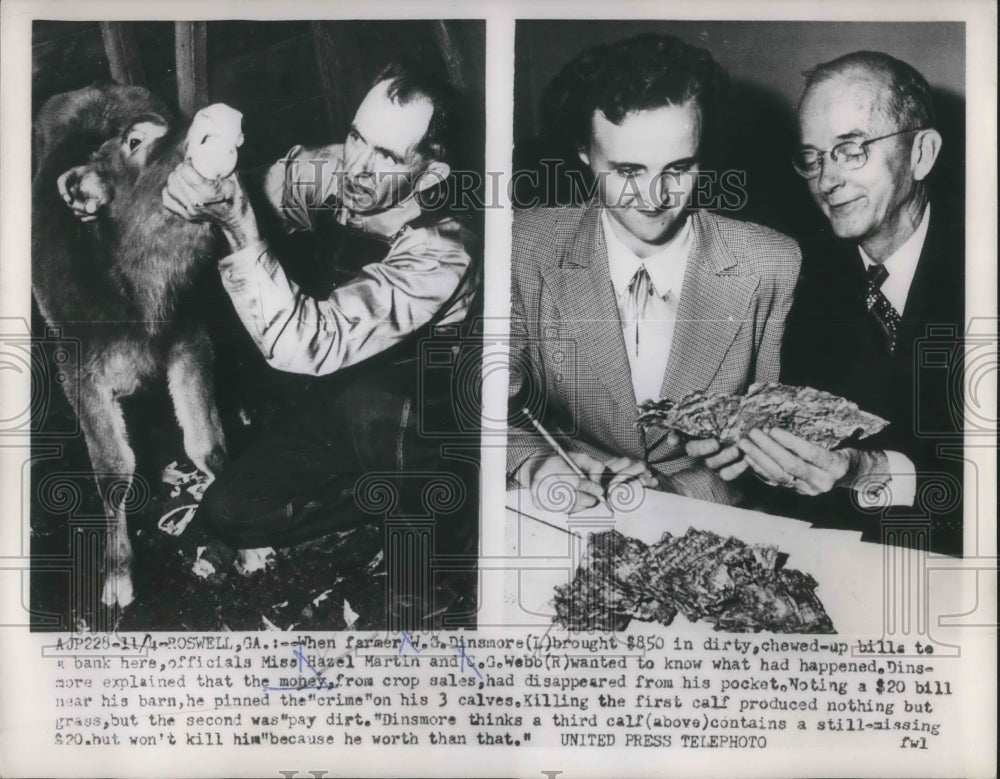 1953 Press Photo Roswell, Gafarmer WG DInsmore, H Martin, CG Webb