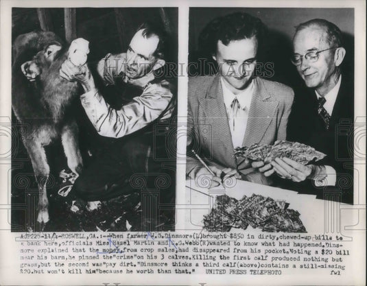 1953 Press Photo Roswell, Gafarmer WG DInsmore, H Martin, CG Webb