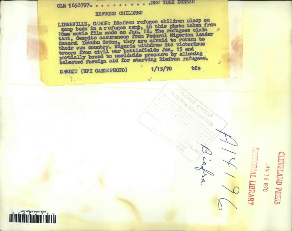 1970 Press Photo Biafran refugee children at a camp in Libreville, Gabon