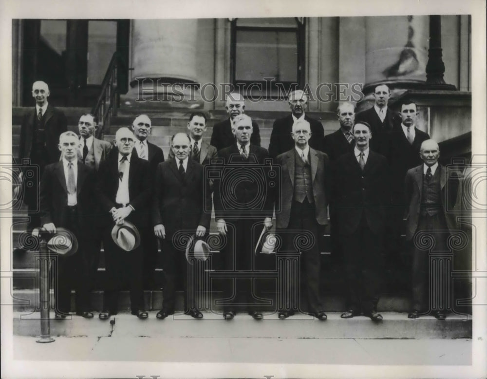 1936 Press Photo Jury at Al Molckmann murder trial in NY, victim H Glenn age 9