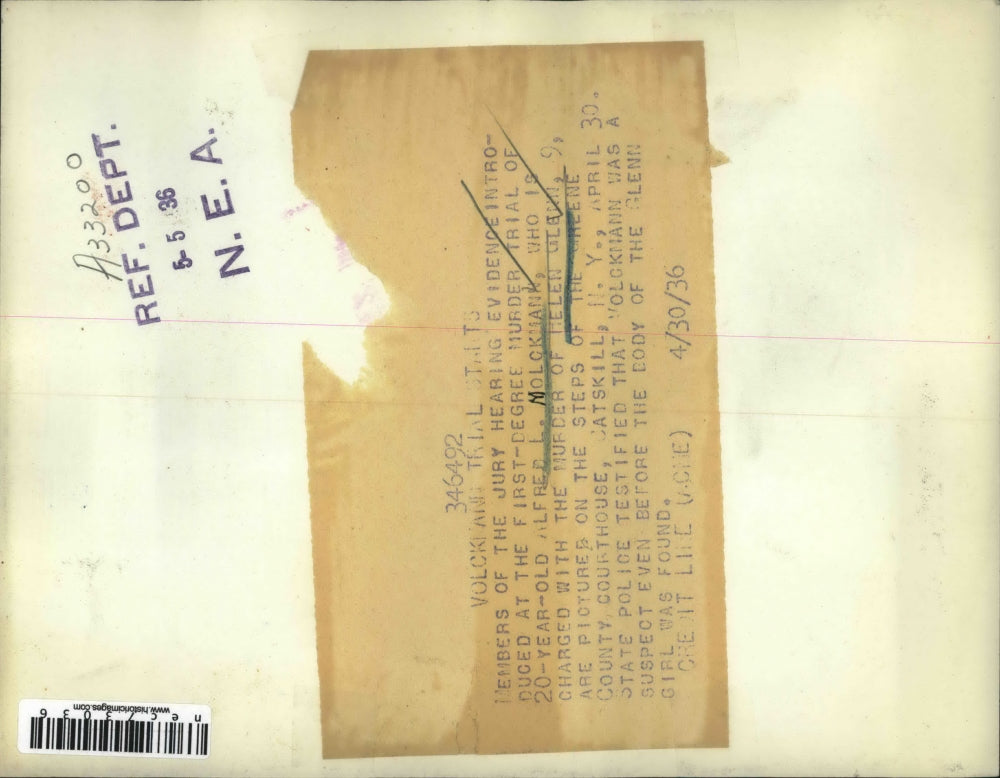 1936 Press Photo Jury at Al Molckmann murder trial in NY, victim H Glenn age 9