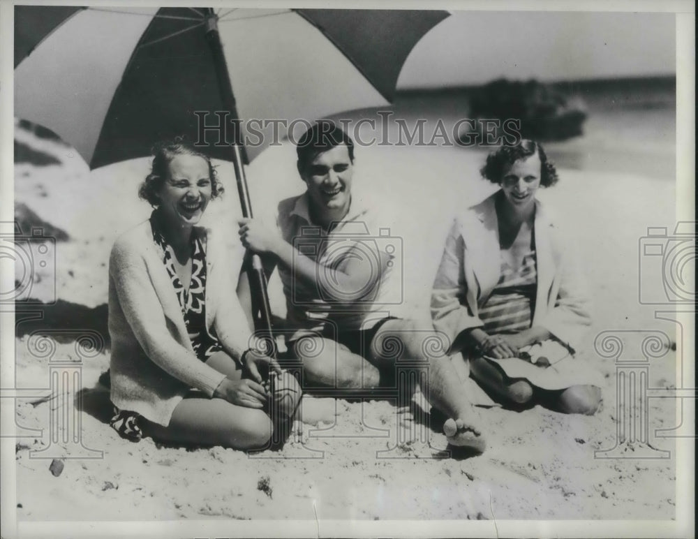 1935 Press Photo Mrs Geo Morrell, Dr & Mrs Sydney Wand vacation in Bermuda