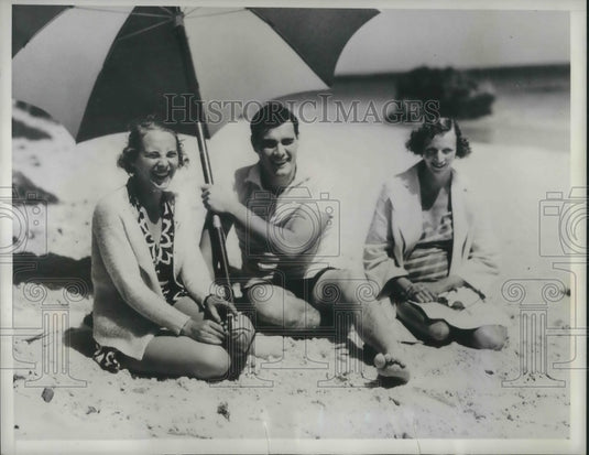 1935 Press Photo Mrs Geo Morrell, Dr & Mrs Sydney Wand vacation in Bermuda