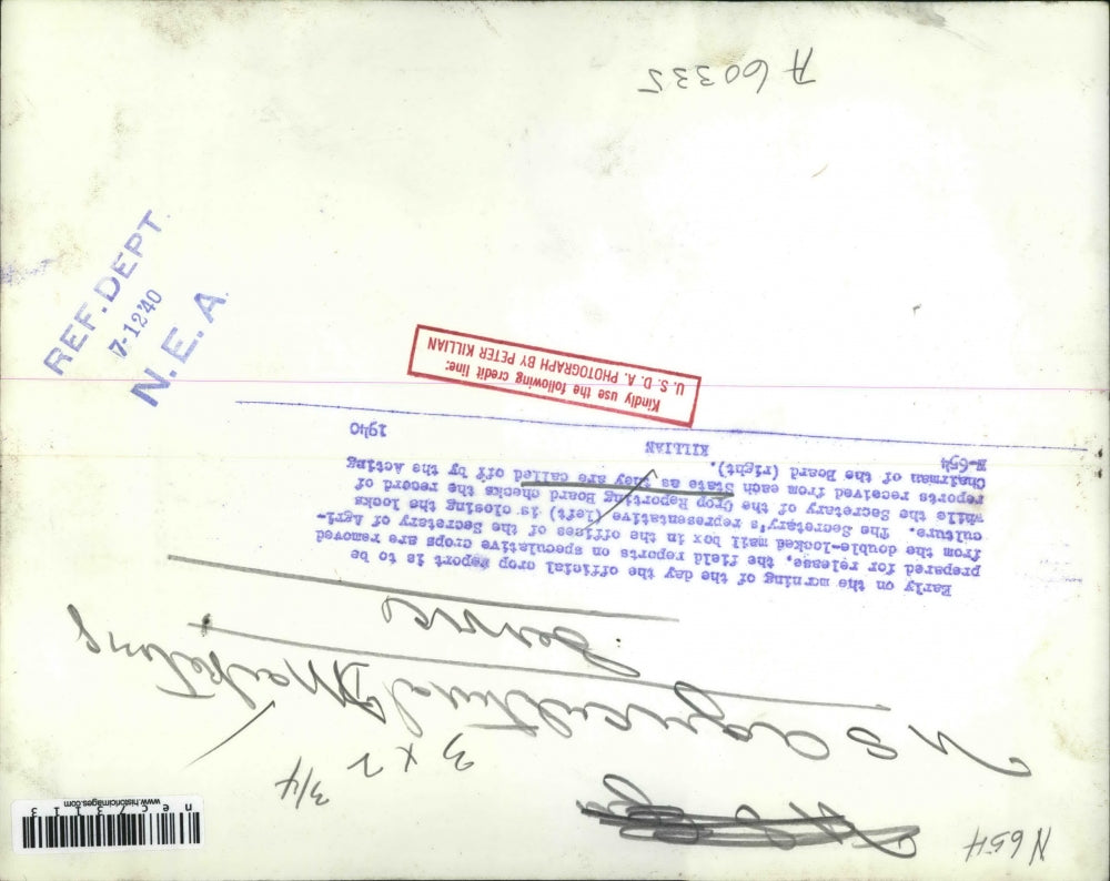 1940 Press Photo USDA Crop Reporting Board in DC