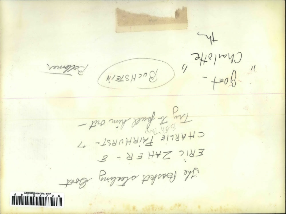 Press Photo Eric Zaher & Charlie Fairhurst with a goat