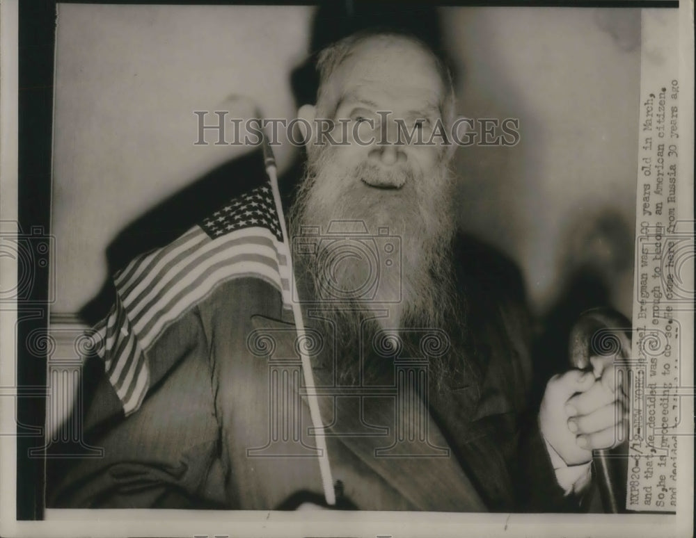 1953 Press Photo NYC Herschel Bregman as he turns 100 years old