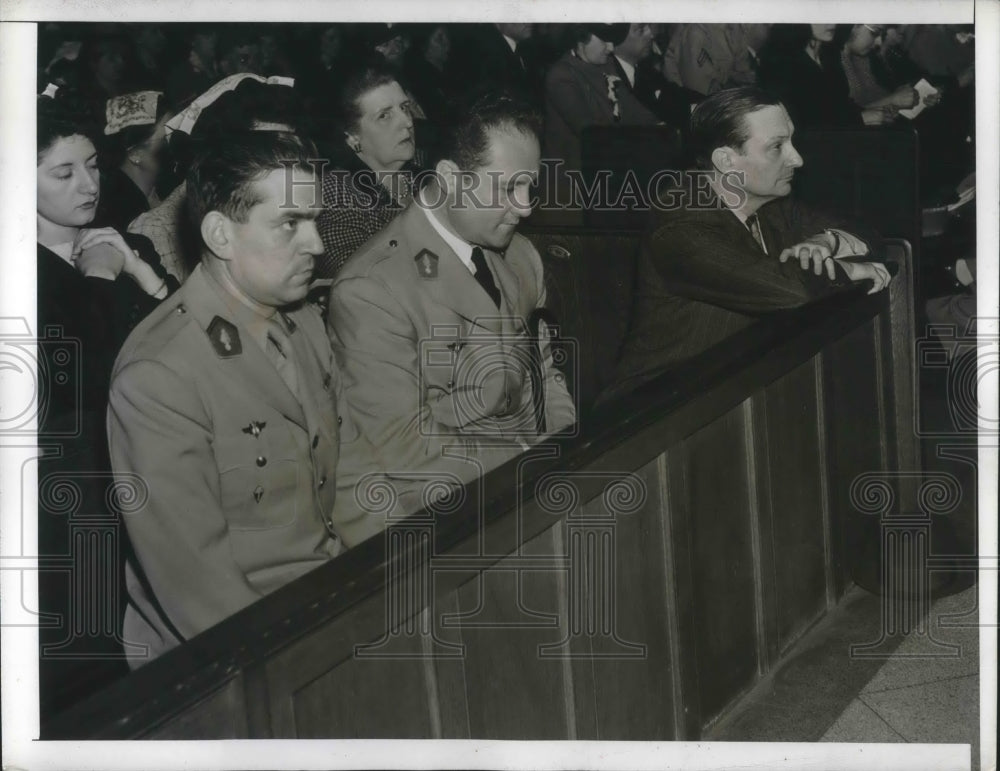 1944 Press Photo French Comm for Natl Liberation at St Vincent Church in NYC