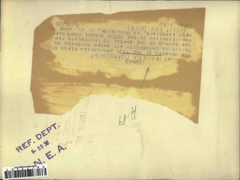 1936 Press Photo 1936 grads at Princeton Univ commencement