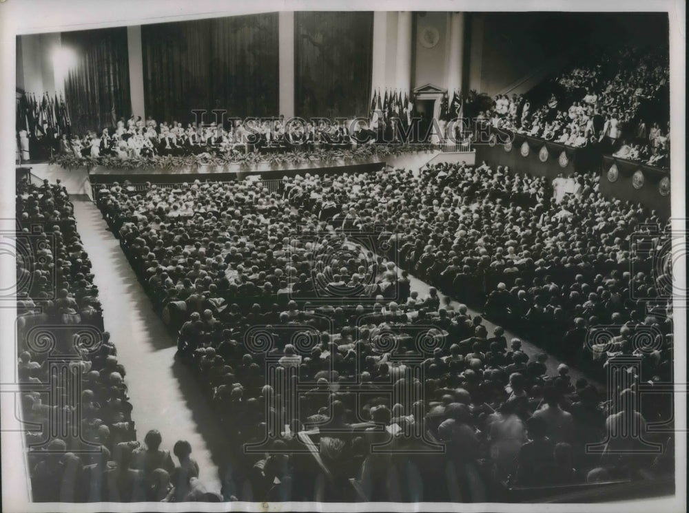 1937 Press Photo Crowd at 46th Annual Congress of DAR in Wash DC