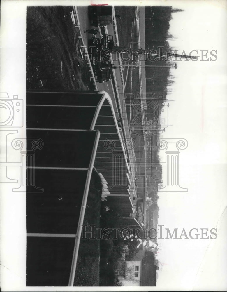 1971 Press Photo Cologne, Germany sound absorbing plastic for highways