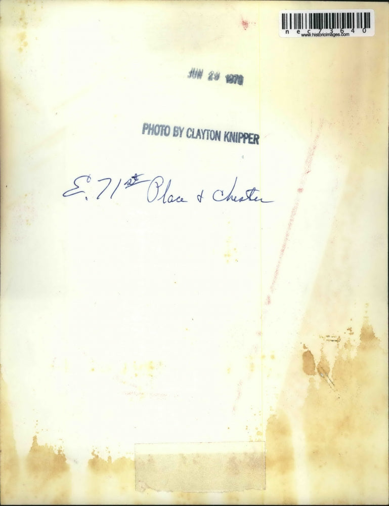 1970 Press Photo East 71st Palce & Chester rds in Cleveland - nec73640