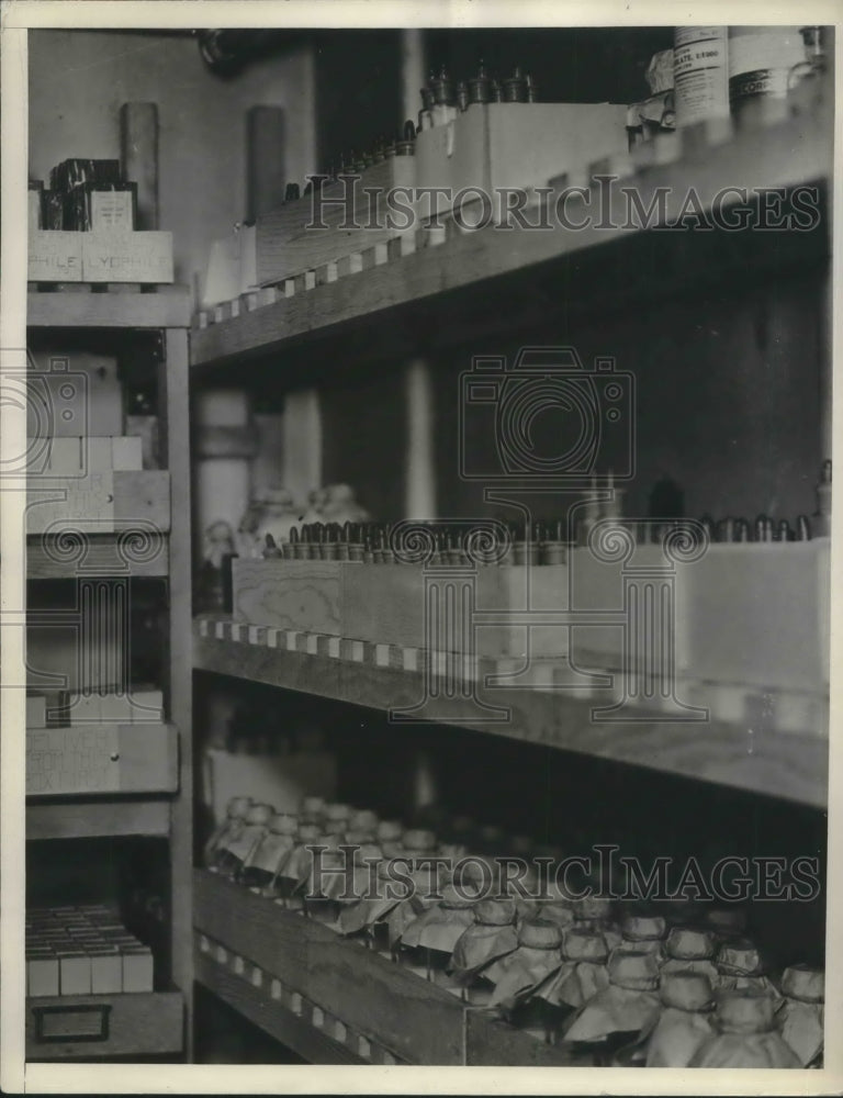 1938 Press Photo LA, Calif Childrens Hospital supply rooms - nec73646