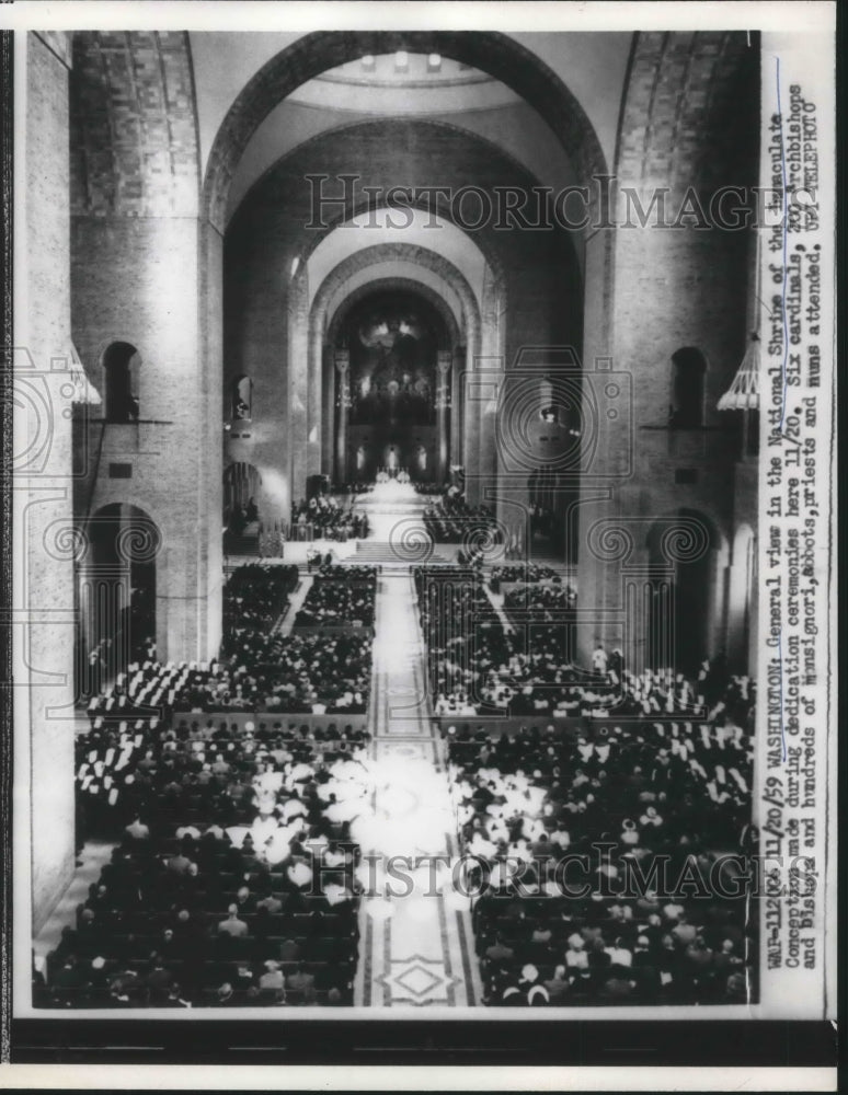 1959 Press Photo Shrine of Immaculate Conception Catholic church in DC