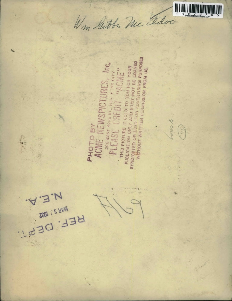 1932 Press Photo Businessman William Gibbs McAdoo at his office