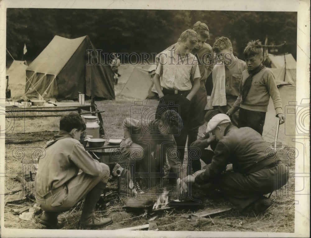 1940 Press Photo Boy ScoutsEuchenhofer, Oatey,Eckert,Johnston,Bauman- Historic Images