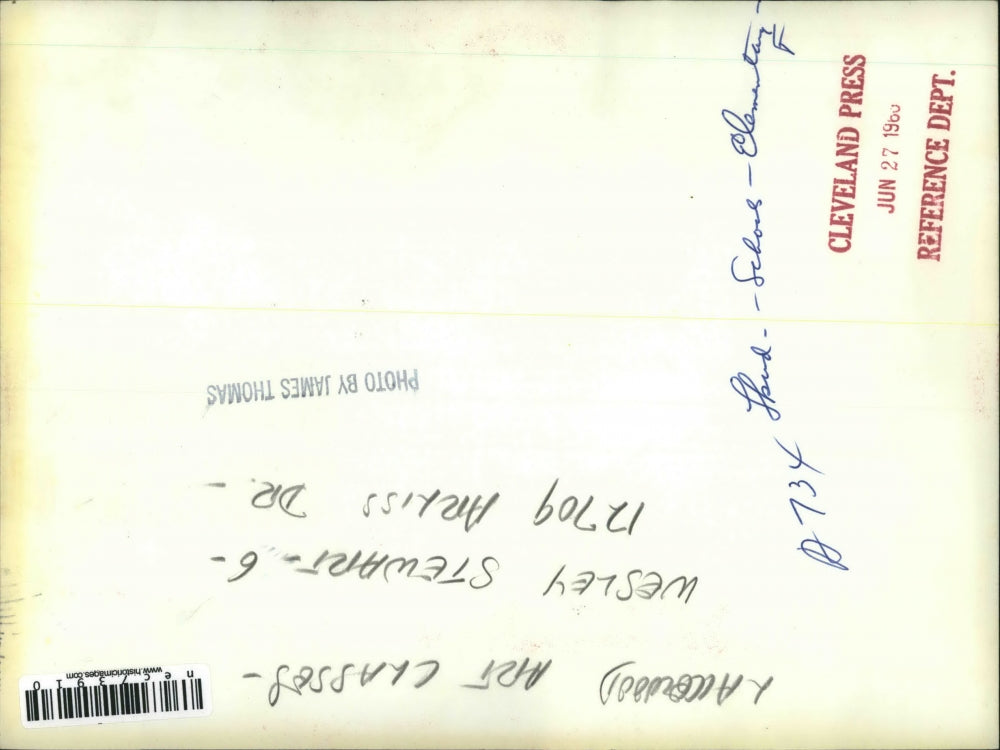 1960 Press Photo Lakewood art class, Wesley Stewart age 6 in Cleveland