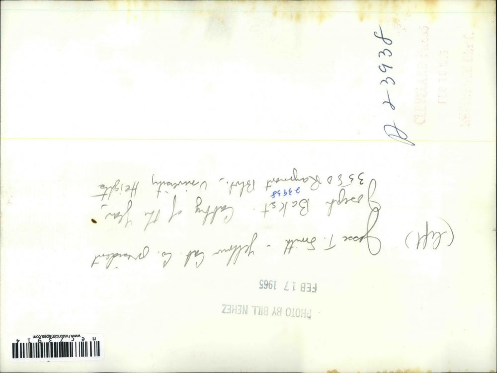 1965 Press Photo Jesse T Smith Yellow Cab pres & Joseph Bakst cabby of year