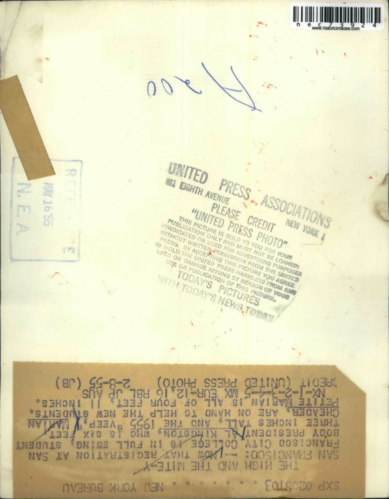 Load image into Gallery viewer, 1955 Press Photo San Francisco City College, Al Kingston &amp; Marian Cheader
