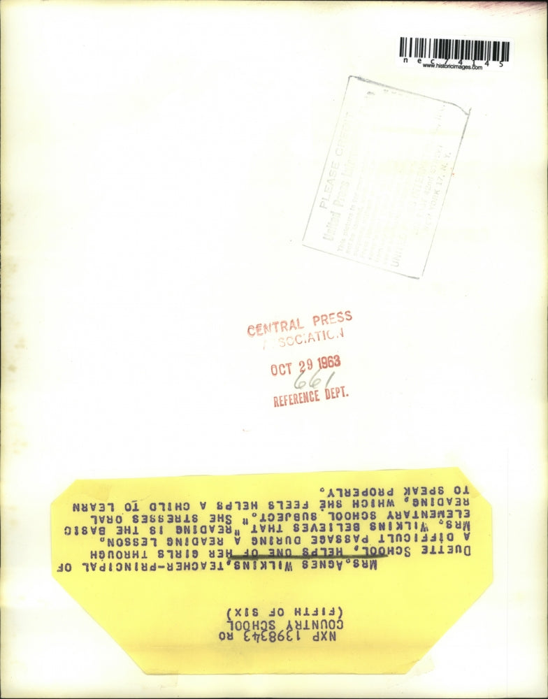 1963 Press Photo Mrs Agnes Wilkins & class at Duette School