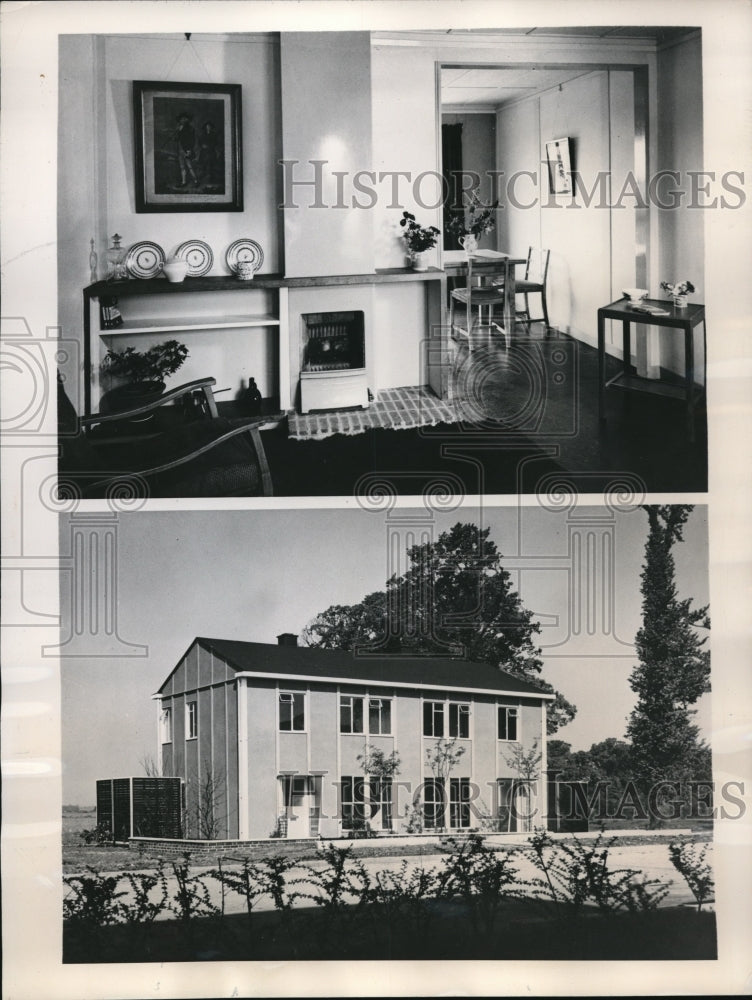 1946 Press Photo Permanent Steel Frame House