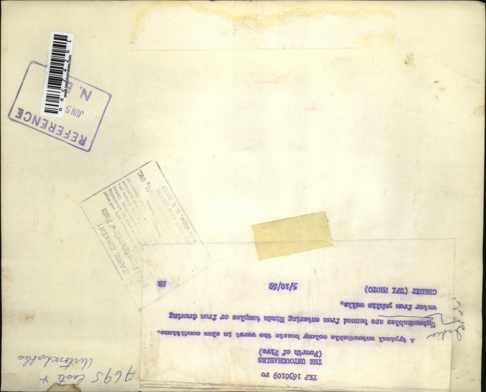 1969 Press Photo Typical colony shacks at Hindu village