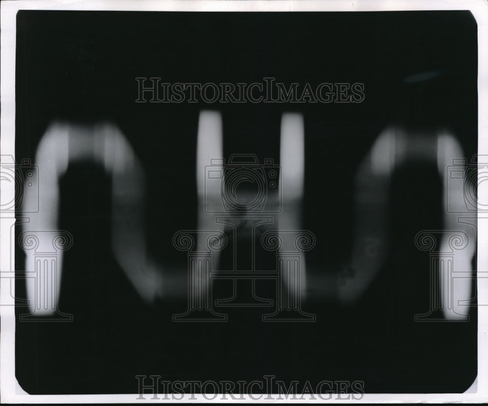 1955 Press Photo X raying of cranksharts & casting to check the metal