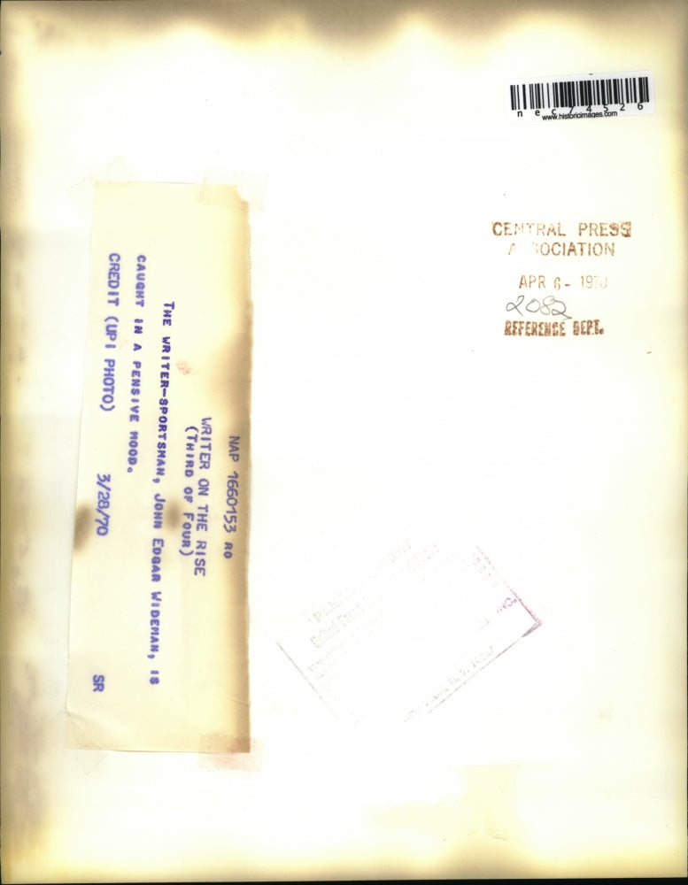 1970 Press Photo Writer and sportsman John Edgar Wideman