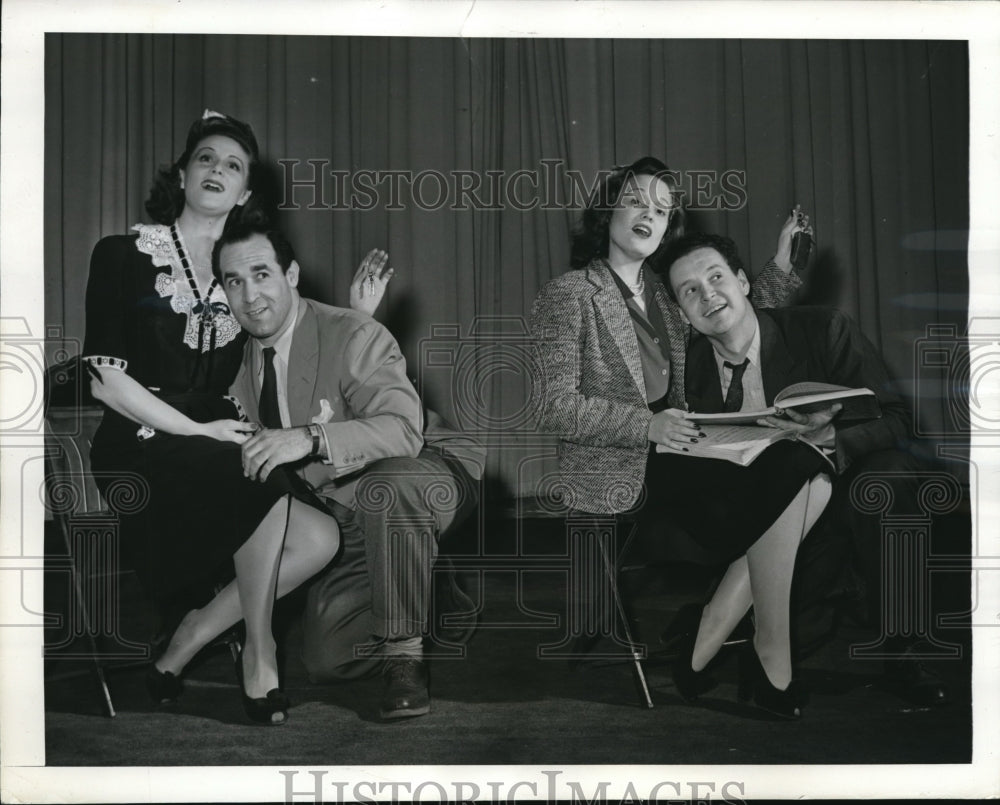 1942 Press Photo Phila, Pa Opera cast, D Sarnoff,R DeNeau,F Watkins,W Hess