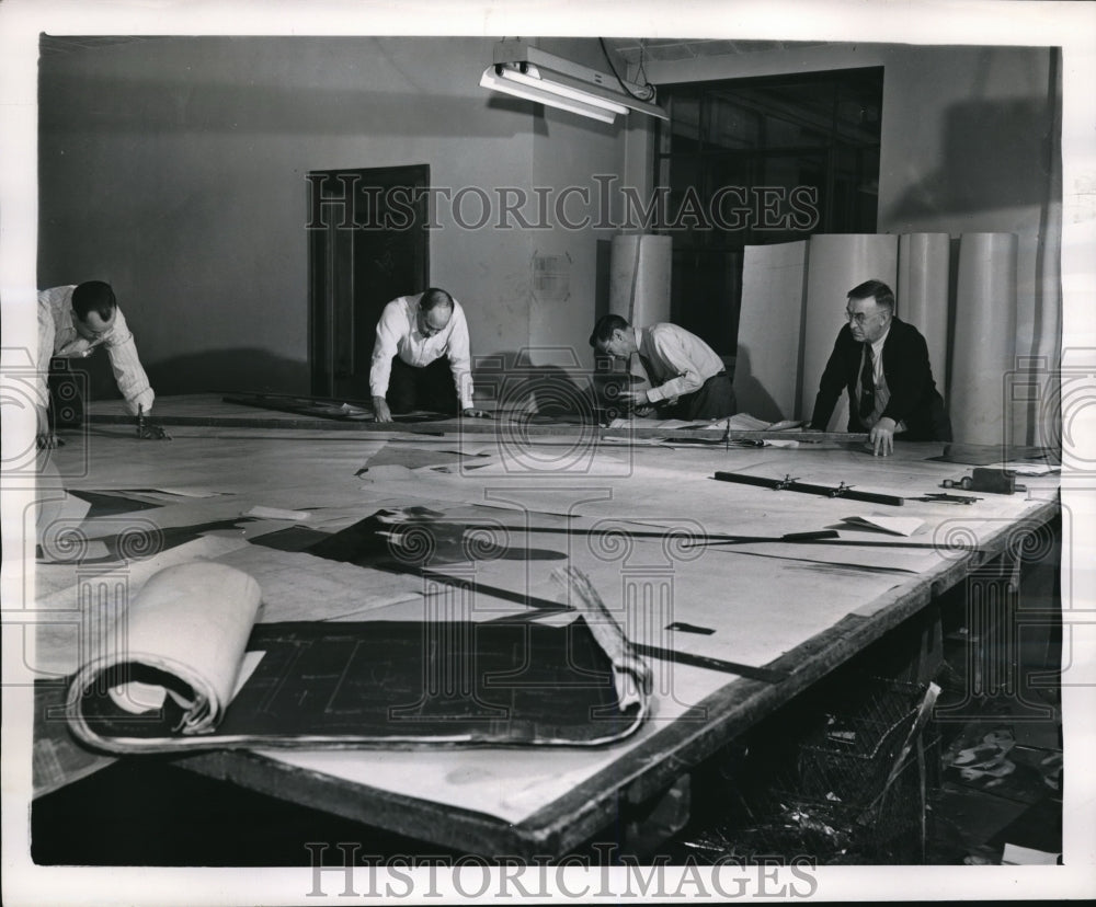 1948 Press Photo Ind Limestone Company & architects at plant