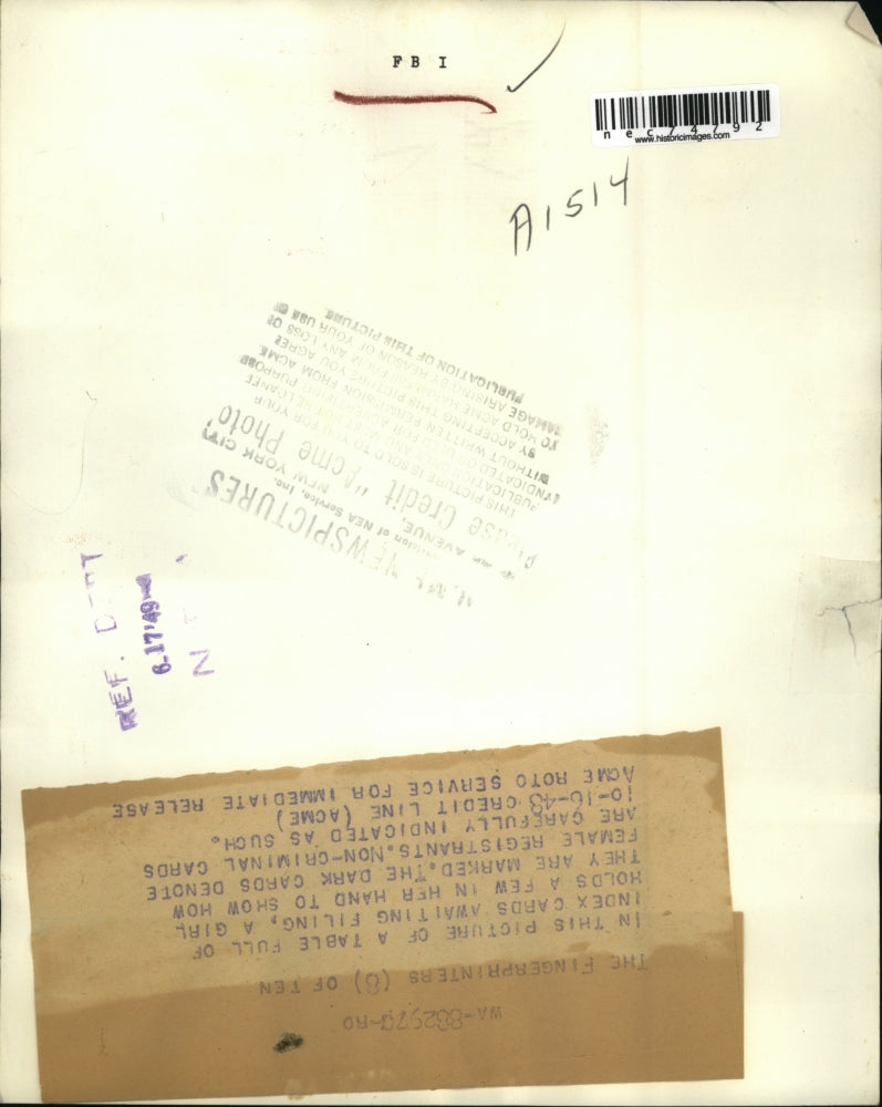 1946 Press Photo Table full of index cards to be filed at courthouse