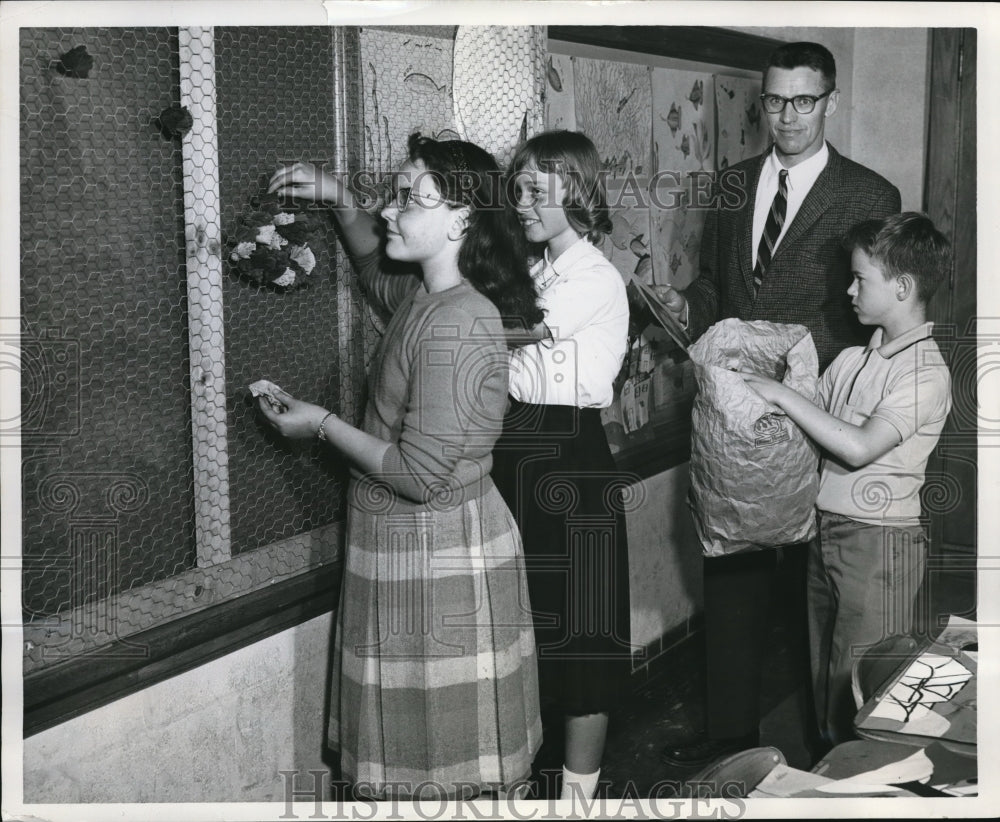 1961 Press Photo Ridge Road Elemenatry, D. Steffens, K. Woideck, A. Michaud
