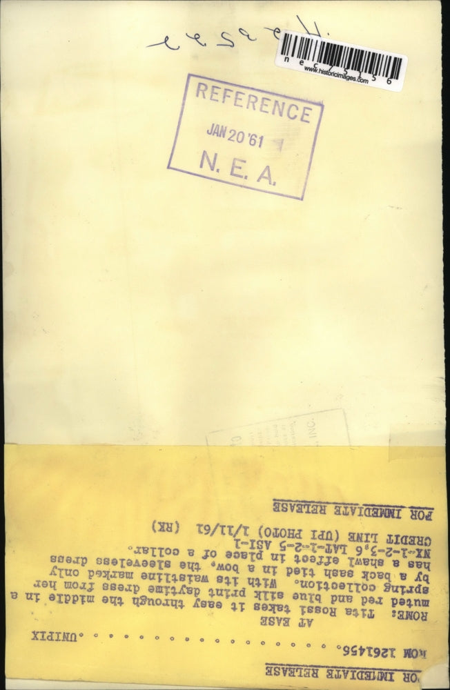 1961 Press Photo Rome Italy fashion designs by Tita Rossi on a model