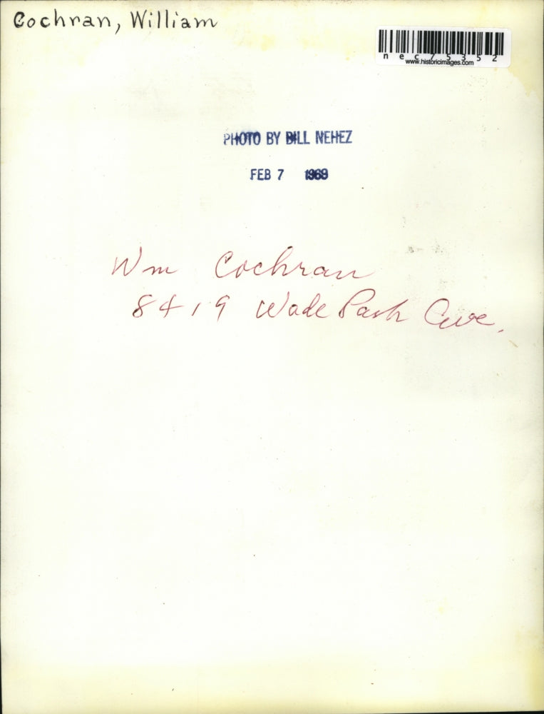 1969 Press Photo William Ccchran on a Bus