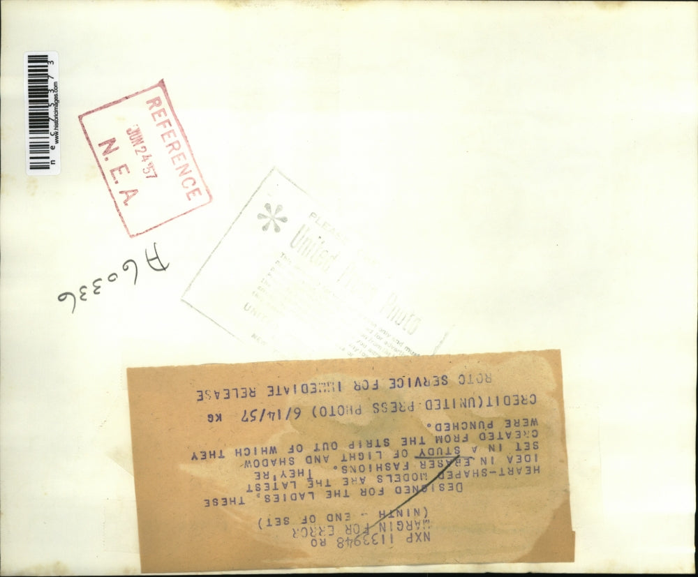 1957 Press Photo Eraser fashions cut from a sheet of rubber