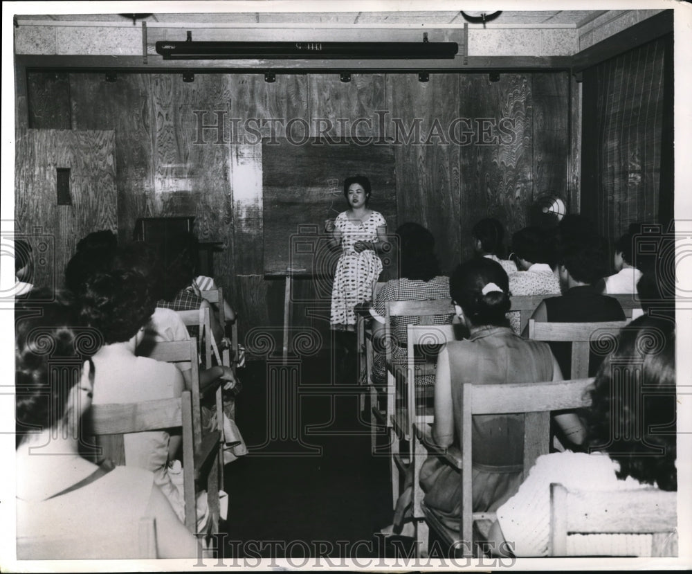 1955 Press Photo Mrs Saticho Hashimoto , Japanes asst dir of Red Cross