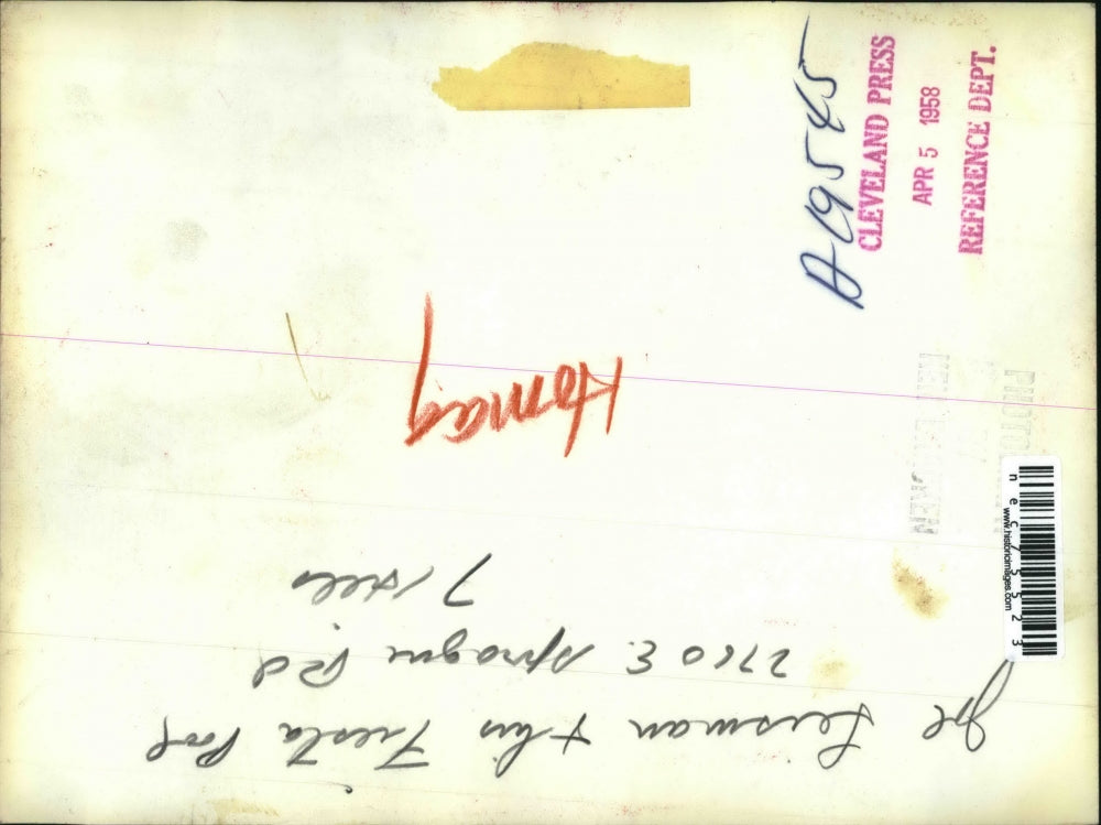 1958 Press Photo Joe Leisman His Fiesta Pool