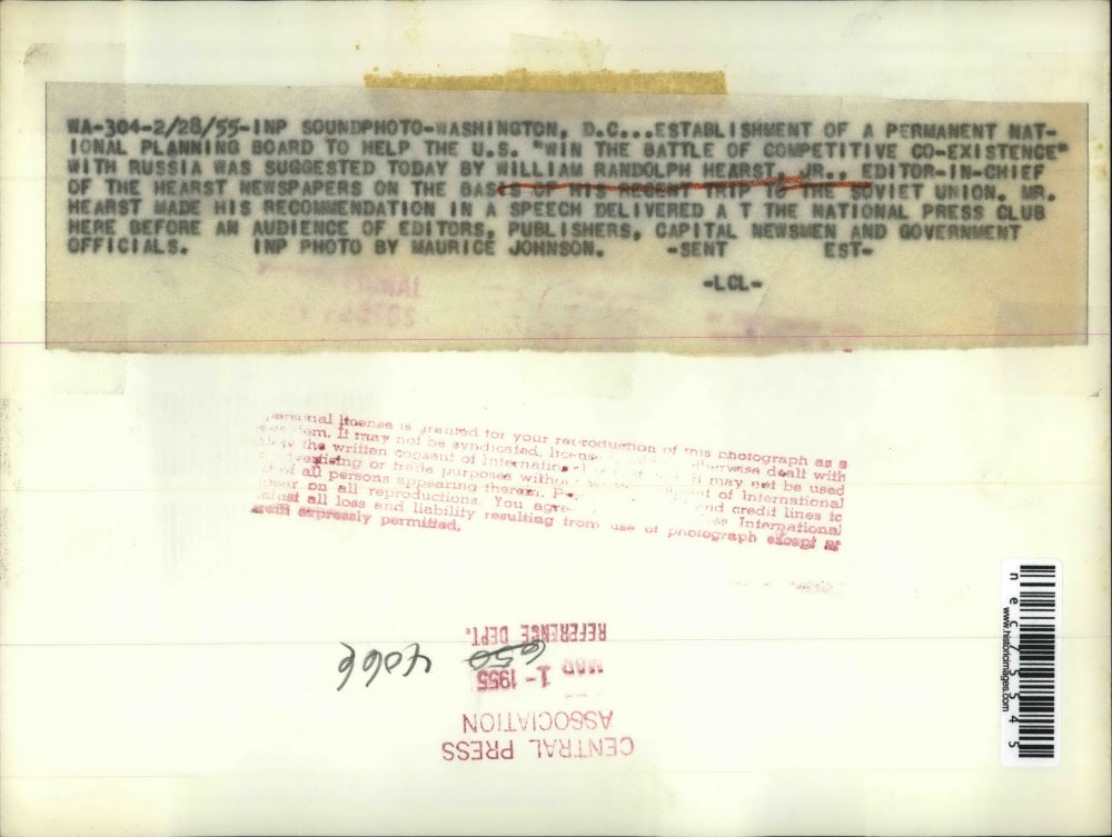 1955 Press Photo William Randolph Hearst National Planning Board