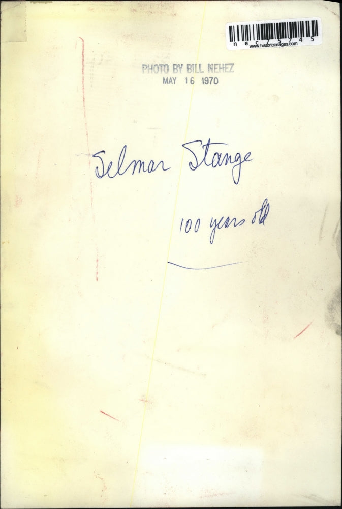 1970 Press Photo Selmar Strange on his 100th birthday in Cleveland Ohio