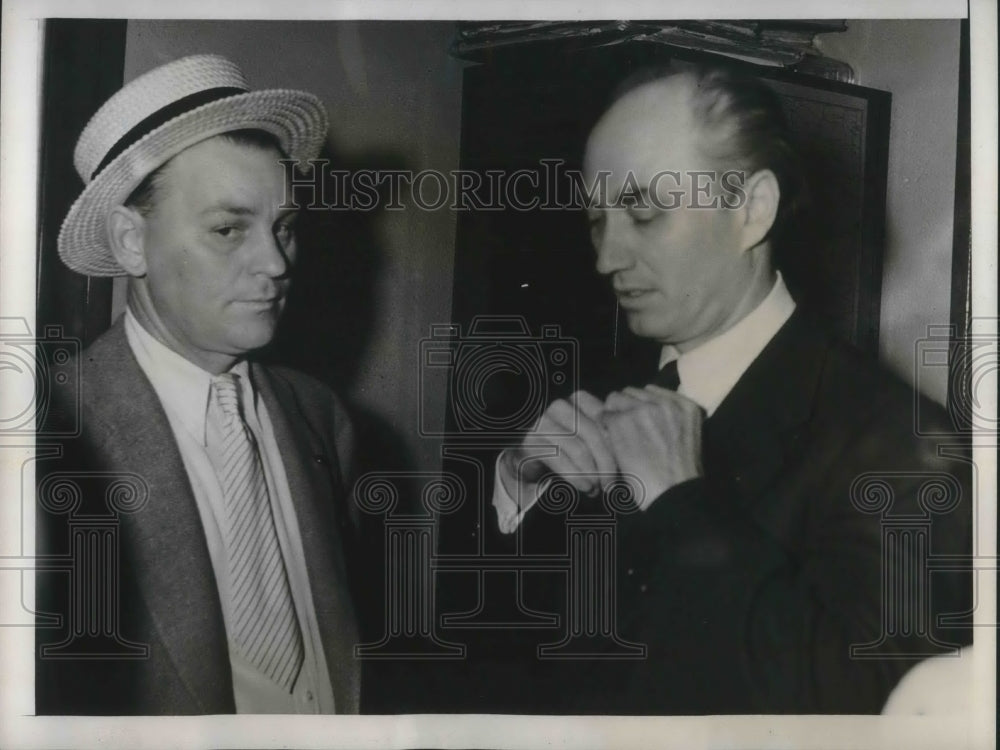 1938 Press Photo Charles F. McDonald shot Karl Krueger's wife, Ameta Krueger