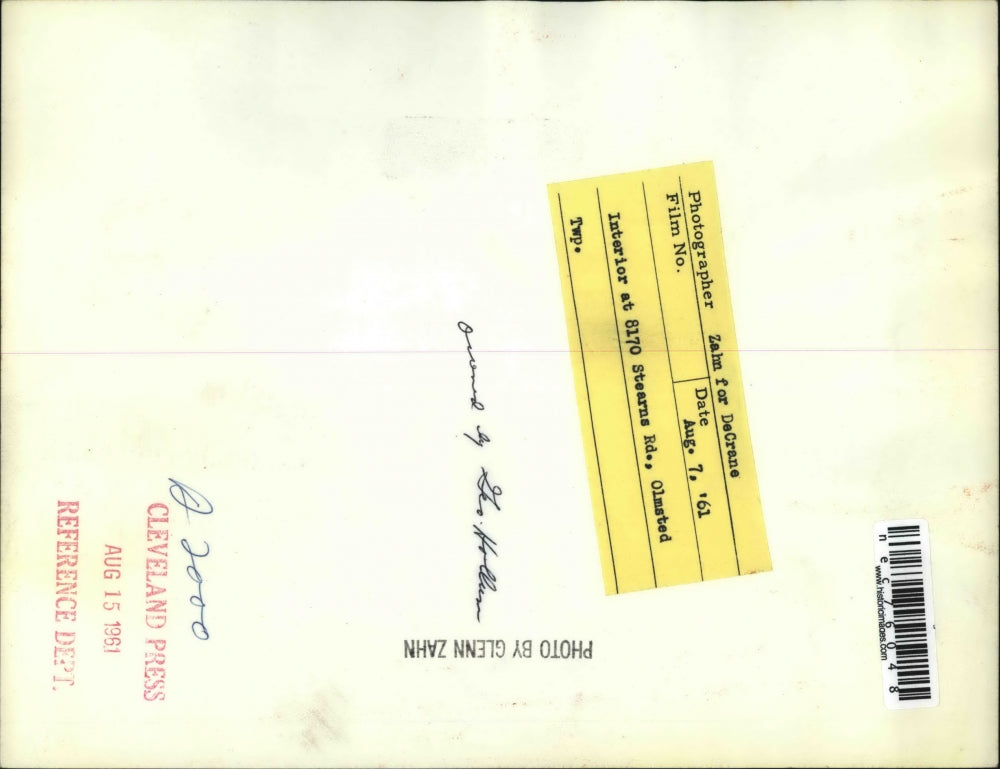 1961 Press Photo Interior at 8170 Stearns Rd., Olmsted Twp.