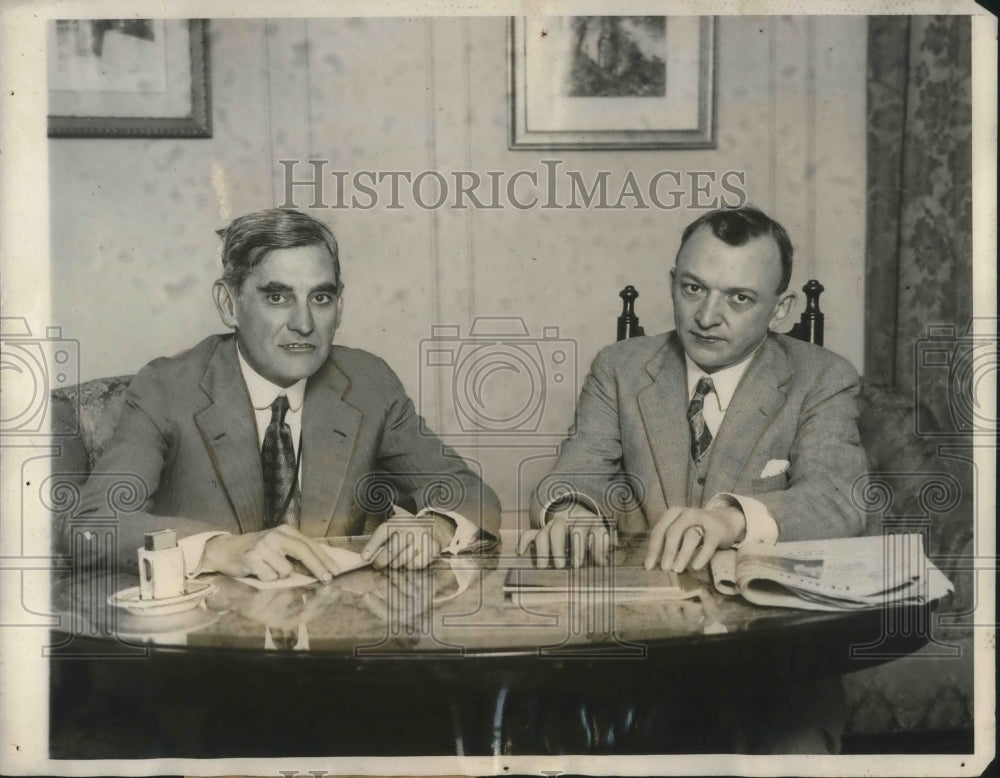 1927 Press Photo George Christian &amp; Frank De Vine Philadelphia Chamber Commerce- Historic Images