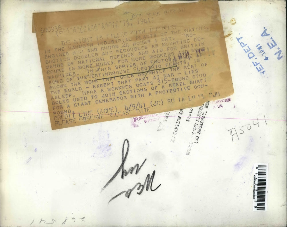 1941 Press Photo Westinghouse electric Plants