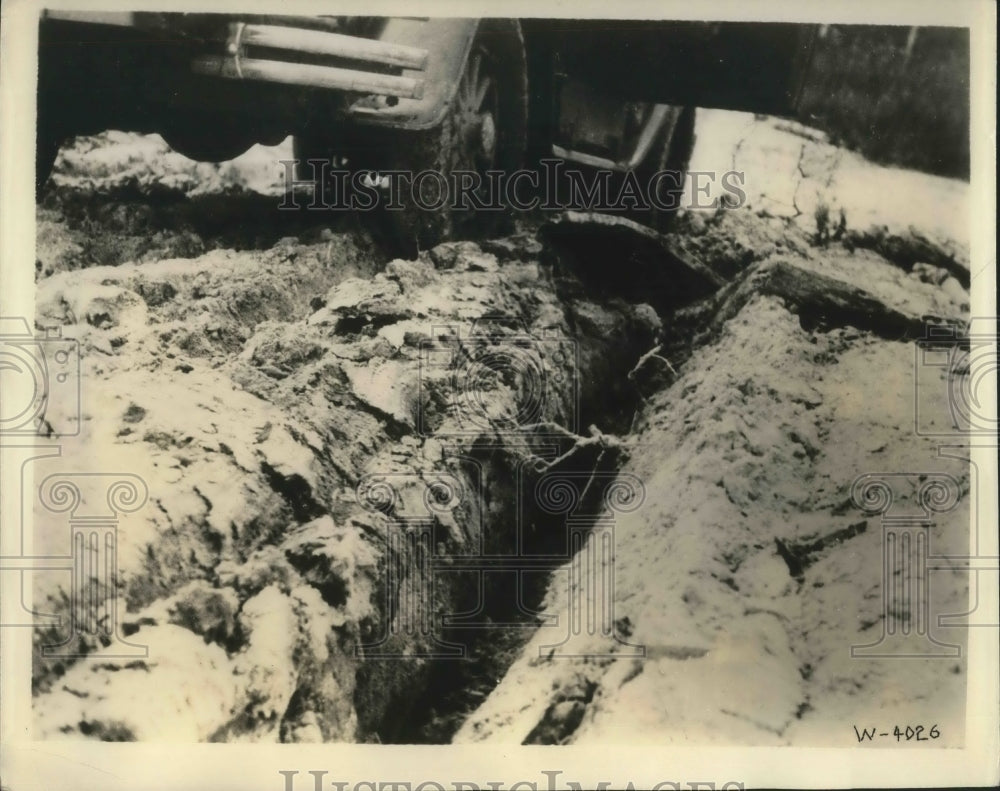 1932 Press Photo Stretches of impassable roads in Australia Jungle