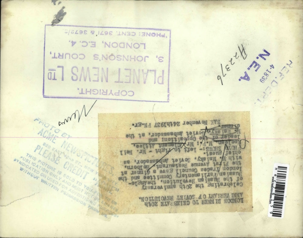 1939 Press Photo Anglo-Russian Parliamentary Committee & London Trades Council.