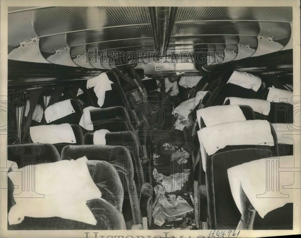 1938 Press Photo Charlotte, NC 5 killed in car, bus driver critically injured,