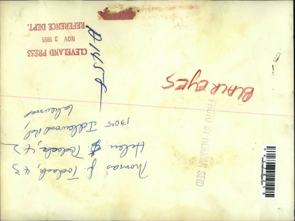 1955 Press Photo Thomas and Helen Todlack with black eyes