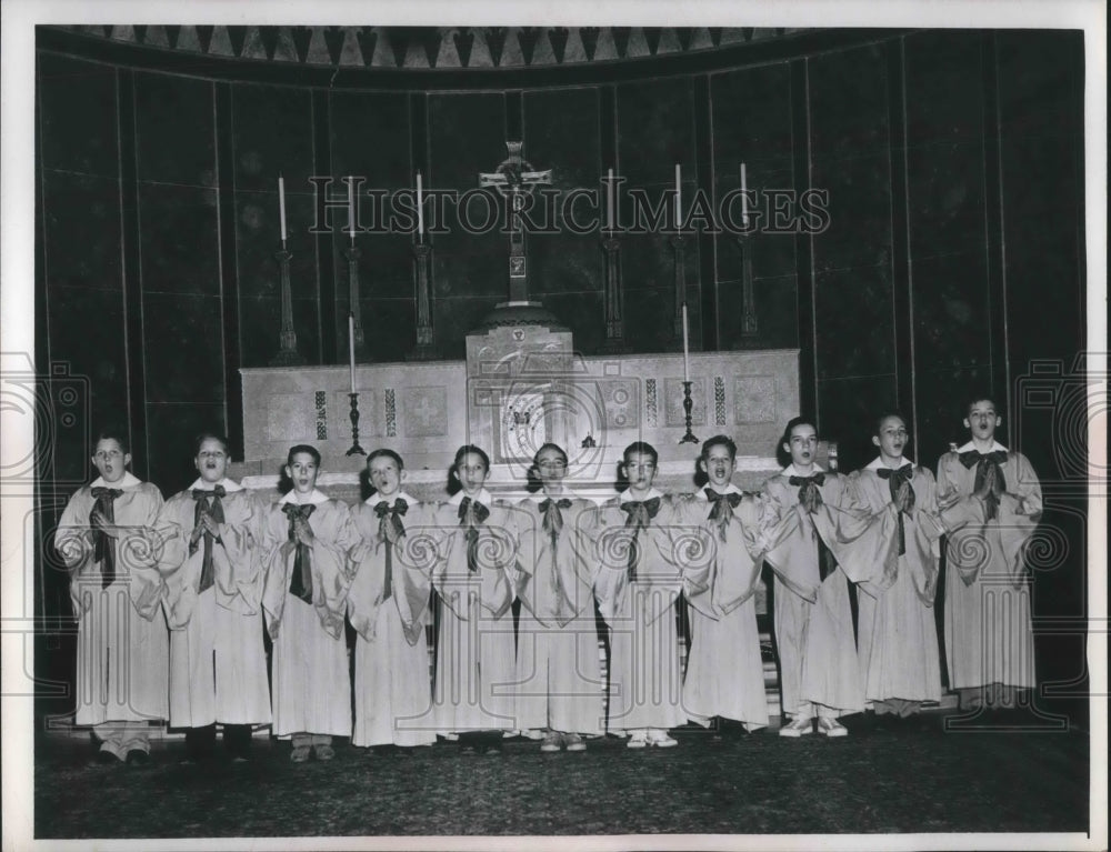 1959 Press Photo Boys Choir of St James Catholic Church