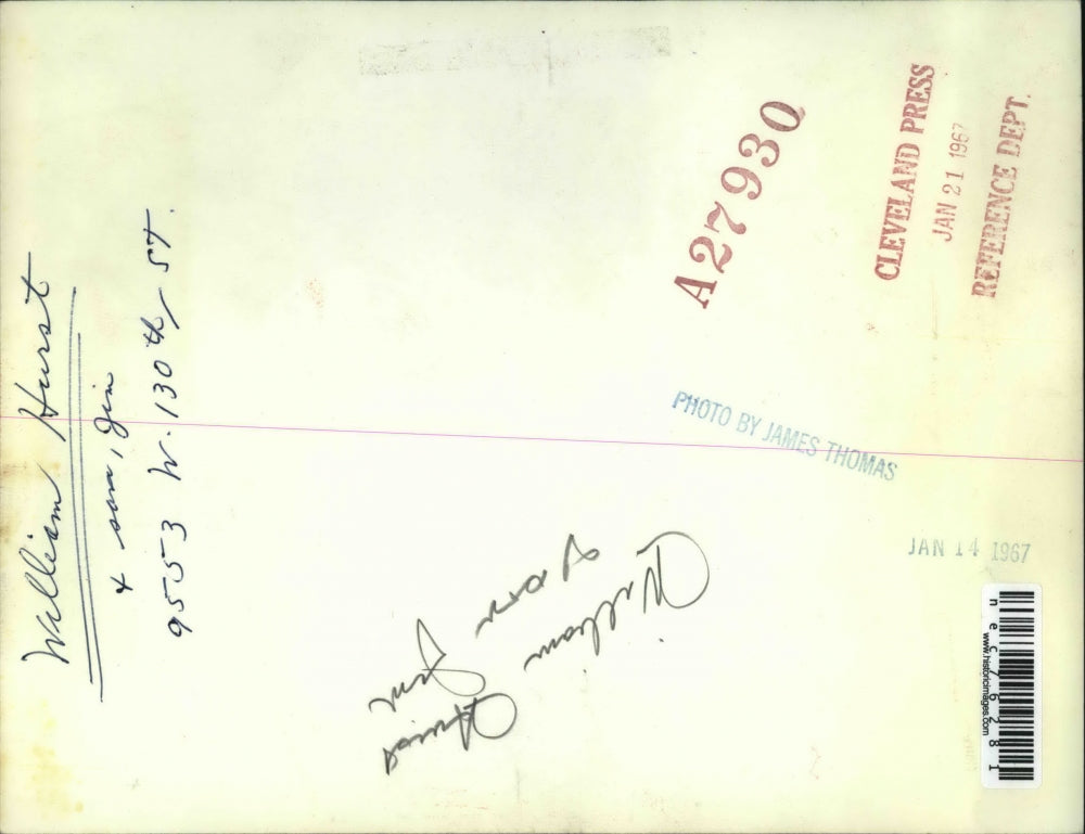 1967 Press Photo William Hurst playing billiards with a boy