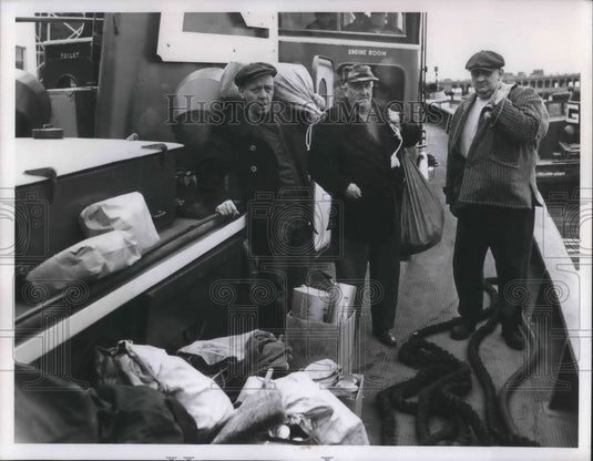 1961 Press Photo Bill Collins,Gordon S Hotel, Art Moore, James Broderick in Clev