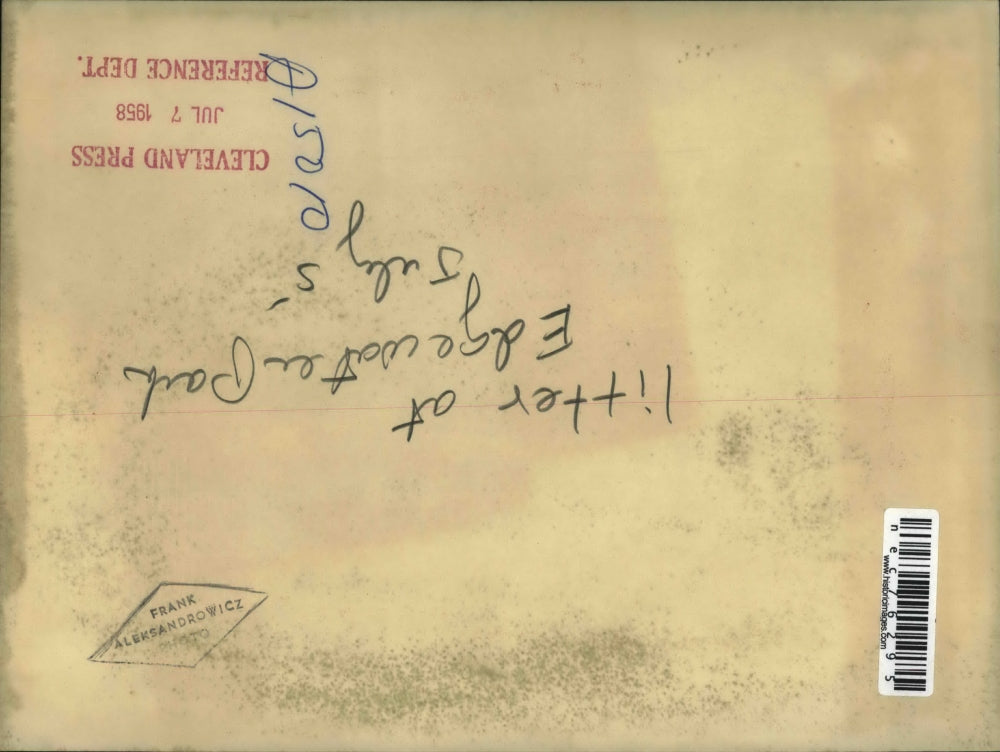 1958 Press Photo Litter at edgewater Park in Cleveland, Ohio